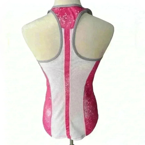 Nike Dri-Fit Pink White Women’s Tank Top Small Racer Back - Picture 4 of 7